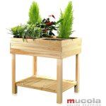 Lit haut en bois - bac  plantes pour l'intrieur, le balcon, la terrasse et le jardin, cadre froid  ...