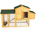 Poulailler avec sortie pour 4 - 6 poulets poulailler 168x75x103 cm poulailler voli�res avec nichoir avec ...