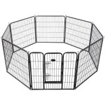Melko - puppy run enclos de libre parcours compos� de 8 �l�ments, gris, par �l�ment 80 x 60 cm (l x h) ...