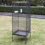Melko - volire grande volire 146cm cage pour animaux avec rouleaux volire d'intrieur avec perchoirs ...