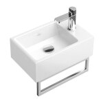 Villeroy&boch - memento, lave - mains, 400 x 260 mm, rectangulaire, pour robinetterie monotrou , trou ...