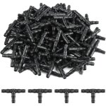 Memkey - 100 pcs tee raccord de tuyau 4 / 7mm - t raccord connecteur pvc d'arrosage buse d'atomisation ...