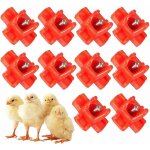 10pcs eau tetine poulet alimentateur, abreuvoir poulet automatique, abreuvoir a poulet bol d'eau en plastique, ...