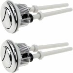 2 pi�ces boutons poussoirs de toilette double chasse bouton 38mm standard chrome plaqu� argent wc r�servoir ...