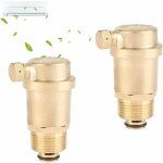 Lot de 2 vannes de purge automatiques dn15 en laiton avec limiteur de pression pour chauffe - eau solaire ... Lot de 2 vannes de purge automatiques dn15 en laiton avec limiteur de pression pour chauffe - eau solaire ...