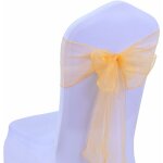 25pc rubans en organza housse de chaise n?uds rubans n?uds de mariage dcoration de ceremonie fte vnement ...