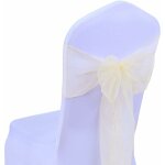 25pc rubans en organza housse de chaise n?uds rubans n?uds de mariage dcoration de ceremonie fte vnement ...