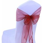 25pc rubans en organza housse de chaise n?uds rubans n?uds de mariage dcoration de ceremonie fte vnement ...