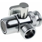Memkey - 3 voies soupape avec rondelle laiton massif connecteur m22 x m24 syst�me de douche pi�ce de ...