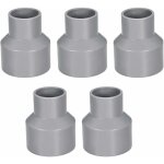 Memkey - 50mm x 32mm rducteur tuyau pvc raccord couplage accouplement moyeu par moyeu dwv gris 5pcs