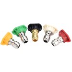 Memkey - 5pcs buse de nettoyeur haute pression, plusieurs degr�s en laiton / acier inoxydable, se relient ...