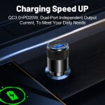 Memkey - allume cigare 38w, chargeur voiture usb c pd20w charge rapide, usb a qc3. 0 3. 1a pour iphone ...