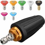 Aougo - buse turbo pour nettoyeur haute pression, buse rotative et 7 embouts, raccord rapide 1 / 4 pouce, ...