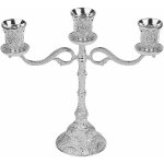 Candlabre chandelier bougeoir en alliage 2422cm 3 bras, texture argente, style classique, dcor pour ...