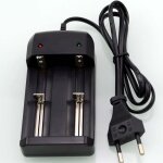 Chargeur de batterie au lithium - double chargeur de batterie compatible avec 26650 22650 18650 18350 ...