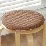 Coussin de si�ge de tabouret rond, coussin de si�ge frais mince, garniture ronde de chaise de coton avec ...