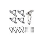 Crochet de plafond, 50kg capacit� acier inoxydable plaques � oeil oblongues pour balan�oires de yoga ...