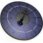 Fontaine solaire ext�rieur flottante 3. 5w, pompe bassin solaire avec batterie et 6 buses, pour bain ...