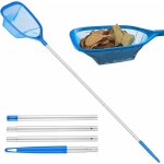 Puisettes de surface pour piscine, filets de fond de piscine avec percher stable en aluminium de 1, 14m, ...