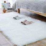 Memkey - tapis en peau de mouton synth�tique, tapis fausse fourrure, cozy sensation comme v�ritable laine ...