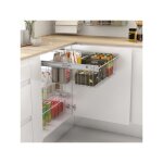 Corbeille multi - usage 450mm ? charge max 30kg ? avec coulisse d'extraction totale et fermeture amortie ...