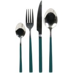 Mnagre 16 pices en inox manche color vert