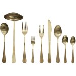 M�nag�re 39 pi�ces en inox bross� dor�