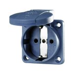 Mennekes 11011 simple prise de courant semi - encastrée ip54 bleu x062871 Mennekes 11011 simple prise de courant semi - encastrée ip54 bleu x062871