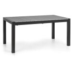Blumfeldt - menorca expand table de jardin 163 x 95 cm aluminium plastique imitation bois anthracite