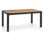 Menorca expand table de jardin 163 x 95 cm aluminium plastique imitation bois teck