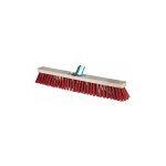 Balai cantonnier rouge 60 cm douille pvc - 8408