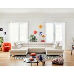 Lisa design - merida - canap panoramique en u - 7 places - convertible avec coffres et ttires rglables ...