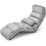 Relax4life - m�ridienne en daim r�glable en 5 positions 90� - 180�et oreiller, chauffeuse 1 place convertible ...