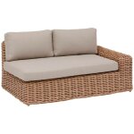 Hesperide - mridienne gauche de salon de jardin savinia tahini en aluminium trait poxy - hespride ...