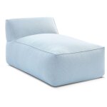 Bobochic - méridienne sans accoudoir pour canapé de jardin modulable riviera tissu chiné bleu clair Bobochic - méridienne sans accoudoir pour canapé de jardin modulable riviera tissu chiné bleu clair