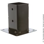 Support de poteau sur platine dimension (mm): dimension (mm) : 70x70 - mermier Support de poteau sur platine dimension (mm): dimension (mm) : 70x70 - mermier