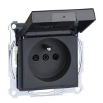 Merten m - plan - prise 2p + t - nf - ip44 - borne auto - anthracite (mtn2514 - 0414)