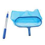 Mesh net for pool leaf skimmer with telescopic pole, effective cleaning tool for bathtub and pond