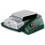 Adaptateur �lectrique sans fil pa 14. 4 - 18 led - usb metabo, avec raccord 12 v et �clairage led, carton ...