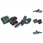 Metabo ms 18 ltx 15 scie sans fil 18 v 15 cm 5 m / s + 2x batterie 4, 0 ah + chargeur
