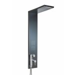 Metaform - colonne de douche hydromassante noir mat en aluminium mod. trend
