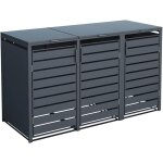 Westmann - mtal coffre  poubelles 3 places kubus 3x240 l