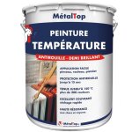 Metaltop - peinture temperature - pot 1 l - 9011 - noir graphite