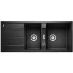 Blanco - metra 8 - �vier en silgranit 116x50 cm, noir 525934