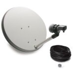 Metronic 528100 antenne satellites 10, 7 - 12, 75 ghz noir, blanc