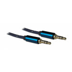 Câble audio jack stéréo 3, 5 mm mâle / mâle 1 m - bleu Câble audio jack stéréo 3, 5 mm mâle / mâle 1 m - bleu