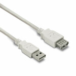 C�ble usb a m�le / a fem. usb 2. 0 - 3 m - blanc