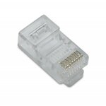 Fiche (lot de 10) rj45 mâle à sertir contacts dorés Fiche (lot de 10) rj45 mâle à sertir contacts dorés