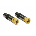 Metronic - fiche tv (lot de 2) dor�e blind�e sat f m�le � joint torique