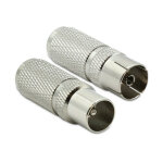 Fiche tv (lot de 2) � visser 9, 52 mm m�le + fem.